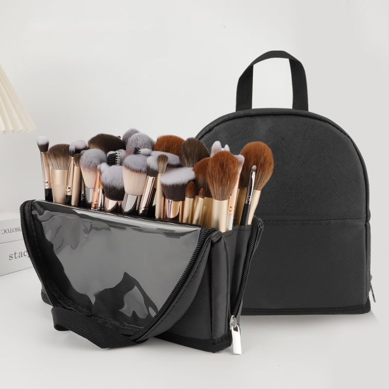 Didelės talpos tamsus magnetinis užraktas makiažo šepetėlių maišelis laikymo maišelis makiažo atlikėjo specialus makiažo tolesnių veiksmų rinkinys patogus makiažo šepetėlių maišelis