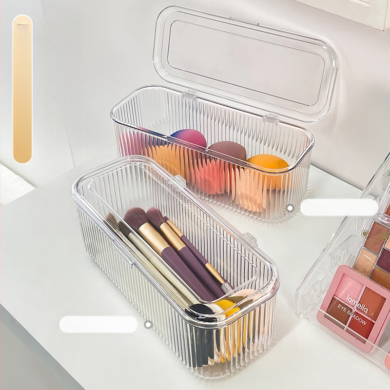 Pudrinės vatos pagalvėlės laikymo dėžutė, tualetinis staliukas, stalinis kosmetikos teptukas, lūpų dažai, dulkėms atsparus oro pagalvės laikymo stovas, grožio kiaušinis