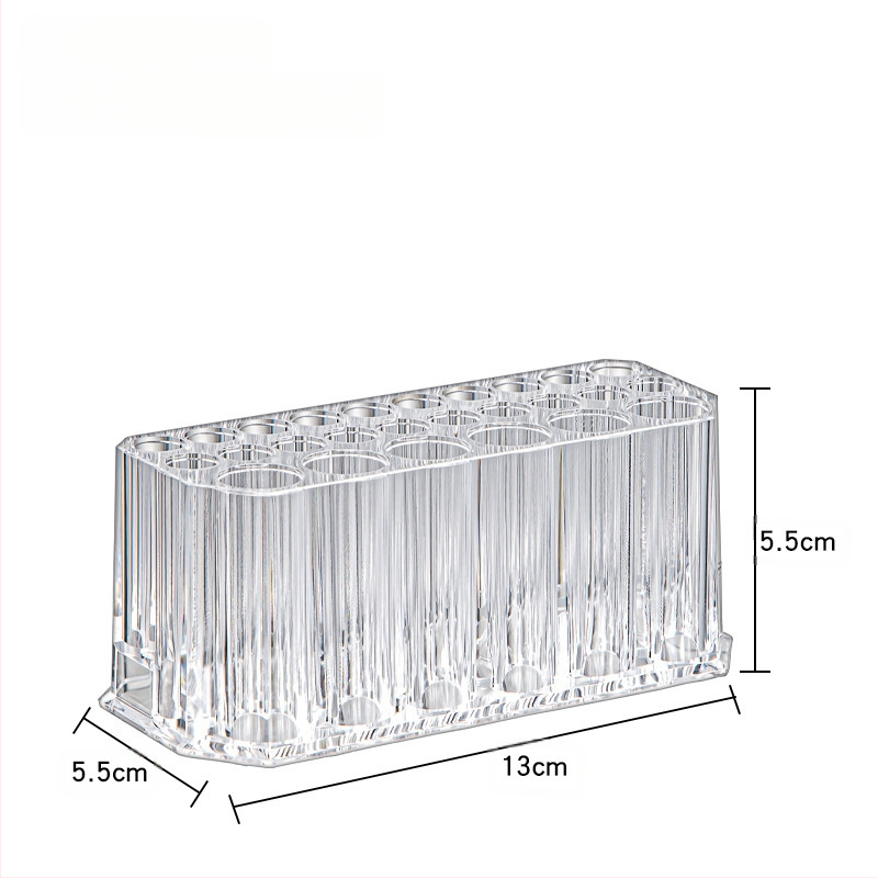 Tarpvalstybinis 26 skylių kosmetikos šepetėlių laikymo stovas akių kontūro laikymo apdailos dėžutė stalviršio rašiklio laikiklis laikymo statinė permatoma laikymo lentynėlė
