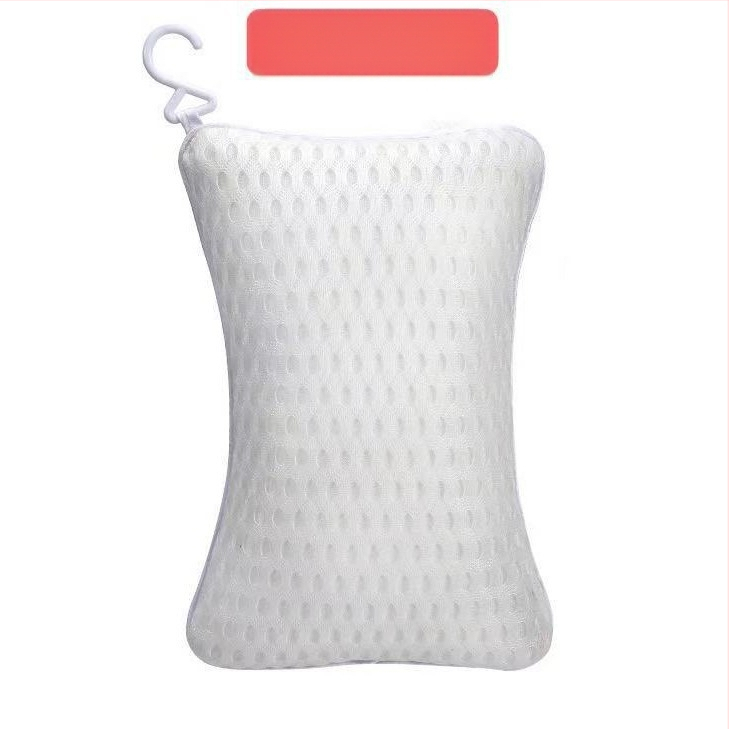 Skersinio krašto kaulo formos 3D tinklelio pagalvė su 2 siurbtukais vonios galvos atrama SPA voniai vonios pagalvė galvos ir kaklo atrama