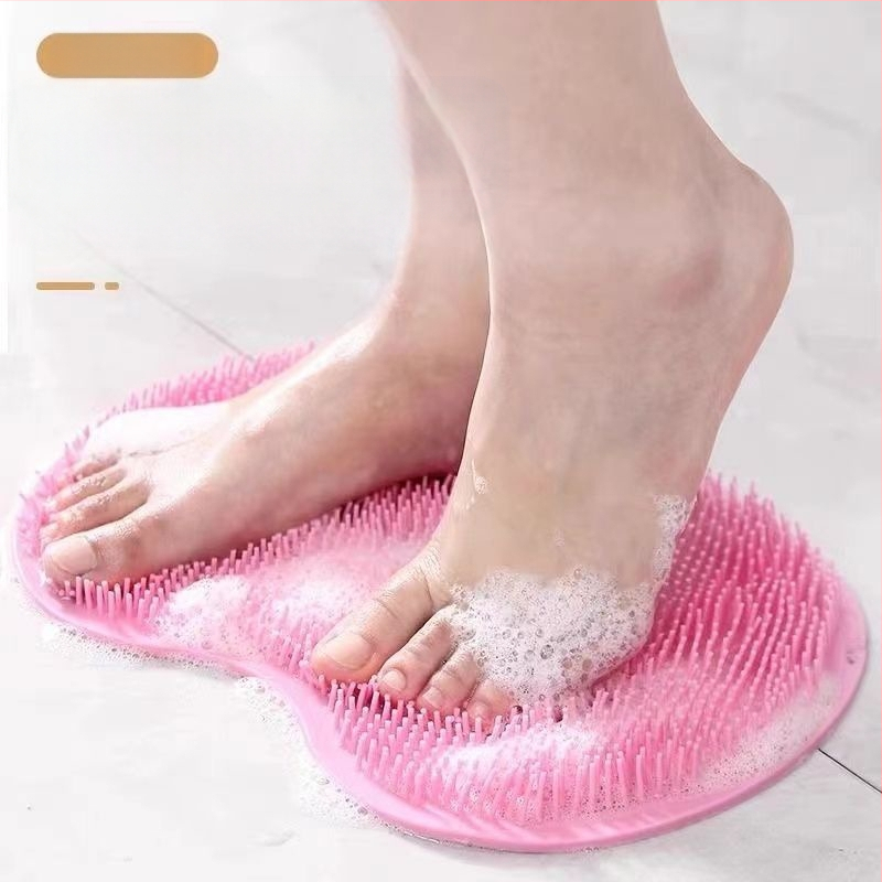 Kāju mazgāšanas pēdu berzes artefakts slinka pēdu birste pēdu masāžas paklājiņš mājsaimniecības vannas istabas pēdu berzes paklājiņš neslīdošs pēdu mazgāšana ar piesūcekni