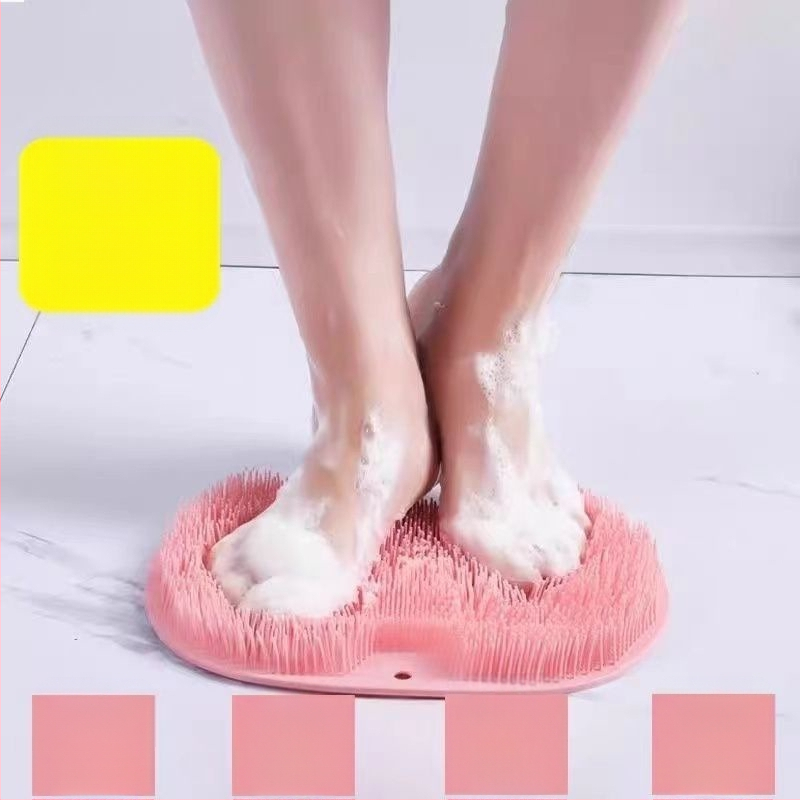 Kāju mazgāšanas pēdu berzes artefakts slinka pēdu birste pēdu masāžas paklājiņš mājsaimniecības vannas istabas pēdu berzes paklājiņš neslīdošs pēdu mazgāšana ar piesūcekni