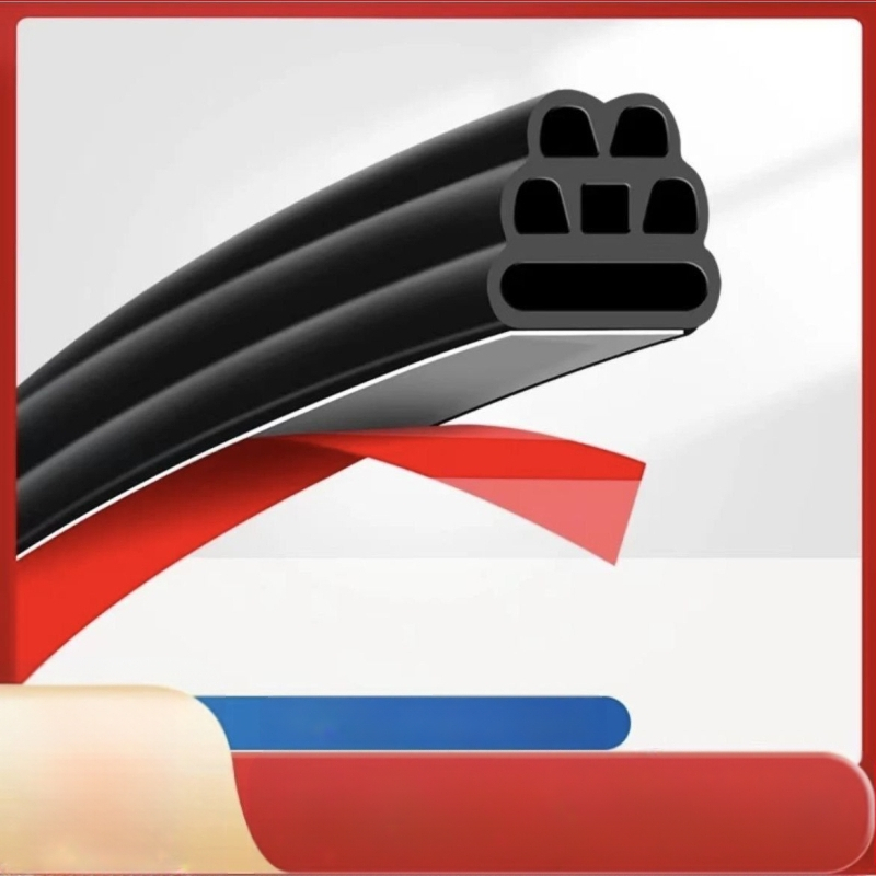 Automobilio garso izoliacinė juostelė, trijų sluoksnių durelių sandarinimo juosta, B tipo sustorinta variklio dangčio apsauginė guminė juostelė, apsauganti nuo dulkių, modifikuota bagažinėje