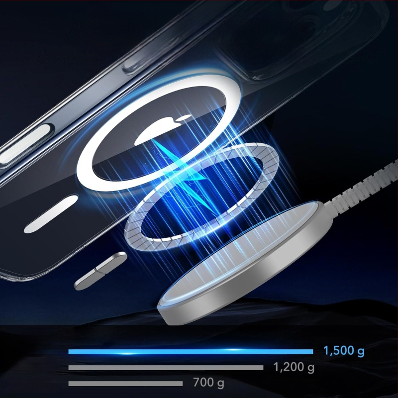 Alkalmas Iphone16Pro átlátszó mágneses Ai érintőképernyős kameragombos mobiltelefon tok Tpu + PC esésgátló tok új modellhez