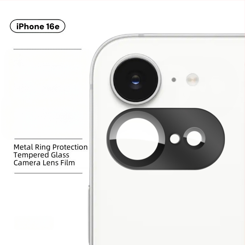 Vhodné pre fóliu na objektív iPhone 16E, zadnú kameru mobilného telefónu Apple, kovovú integrovanú ochrannú fóliu All-Inclusive