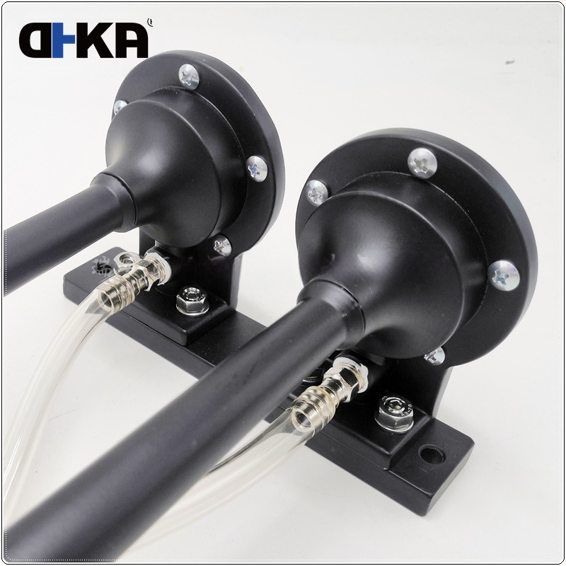 DHKA Aaguan-as048bu spot 12V двутръбна електрическа помпа клаксон черен хромиран клаксон за камион