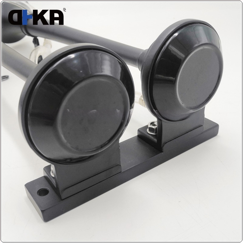DHKA Aaguan-as048bu spot 12V двутръбна електрическа помпа клаксон черен хромиран клаксон за камион