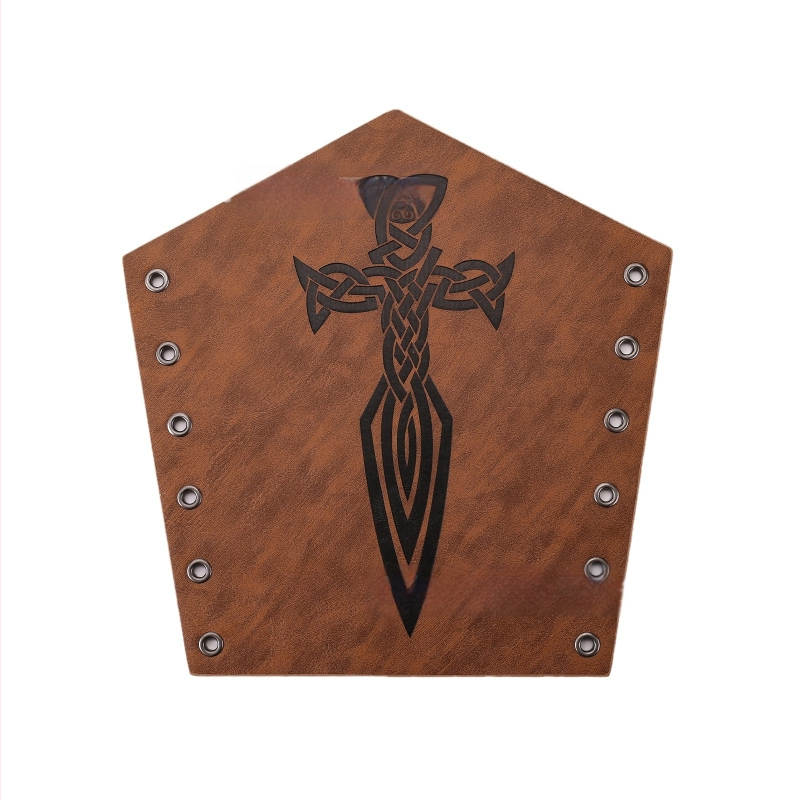 Трансграничен средновековен мъжки кожен гривна за ръце, ретро пънк, карнавален косплей костюм, аксесоари за предпазител за ръка