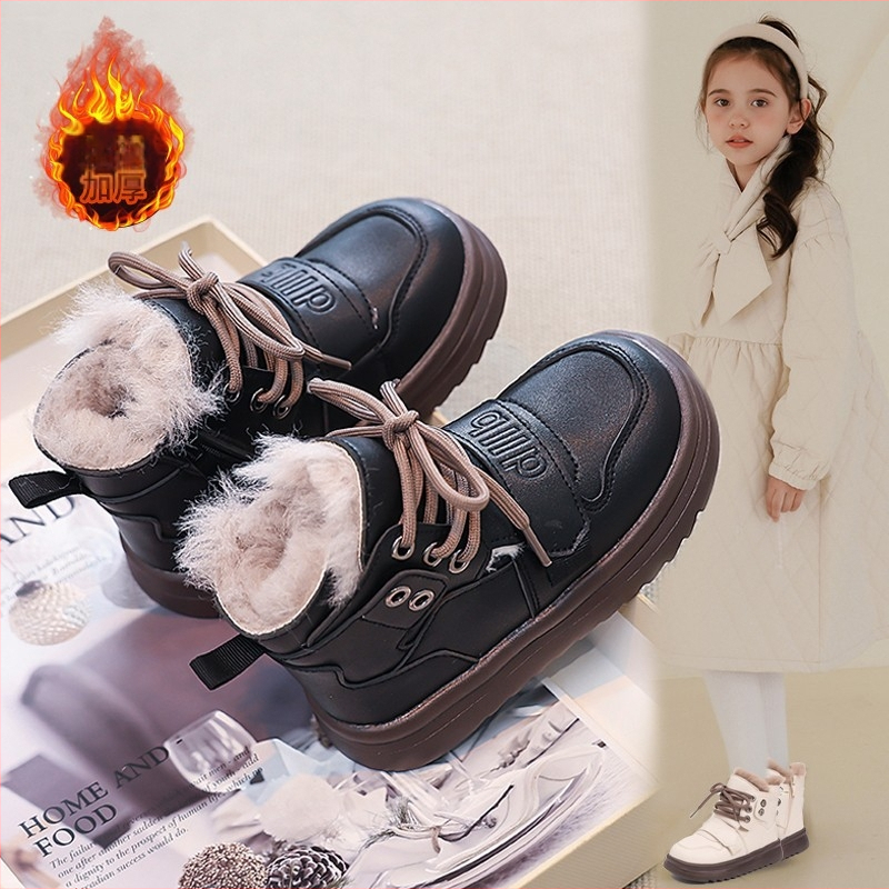 Dievčenské bavlnené topánky, vysoké, veľké bavlnené topánky, nové zimné dievčenské topánky, detské dvojčatá, bavlnené čižmy, teplé detské topánky