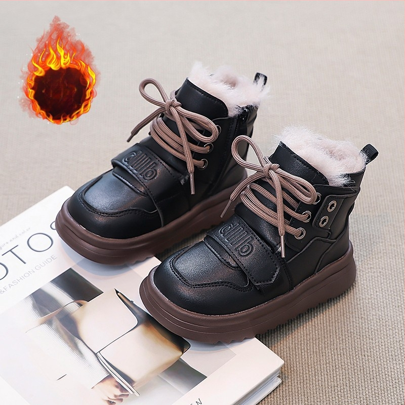 Dievčenské bavlnené topánky, vysoké, veľké bavlnené topánky, nové zimné dievčenské topánky, detské dvojčatá, bavlnené čižmy, teplé detské topánky