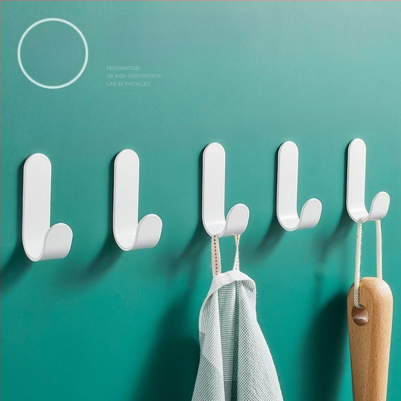 Drabužių pakabos kabliukas, lipnus kabliukas drabužiams už durų be gręžimo, lipnus kabliukas vonios kambario apkrovas laikančiai sienai, ausinių laikiklis