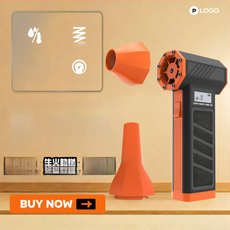 Naujas tarpvalstybinis produktas, 130000 apsisukimų super vėjo greičio turboventiliatorius, nešiojamas lauko bešepetis variklis, rankinis smurto ventiliatorius