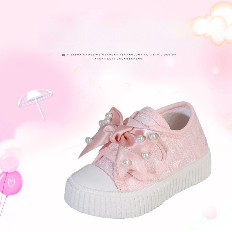 Meiteņu pavasara un rudens audekla apavi Jauni mīkstas zoles meiteņu apavi Bērnu apavi Apavi ar bantēm Meiteņu stilīgi audekla apavi