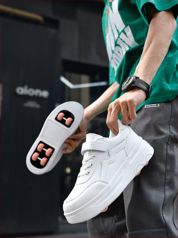 Studentu heloo apavi sešu riteņu bērnu riteņu slidas vīriešiem un sievietēm noņemamas īpaši vieglas versijas apavi ar riteņiem noliktavā vairumtirdzniecībā