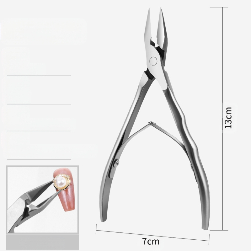Replės erelio-snapo formos su banguota rankena, nerūdijančio plieno replės plokščiu snapu nagų grioveliams, replės erelio-snapo formos, odelių žnyplės, replės grąžtams šalinti, manikiūro rinkinys