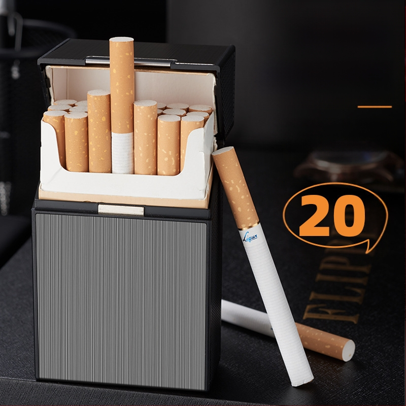 Cigarečių dėžutė, 20 vnt., atspari slėgiui ir drėgmei, kūrybinga nauja lazerinio graviravimo reklama, vyriškos dovanos, didelės talpos gamyklos didmeninė prekyba