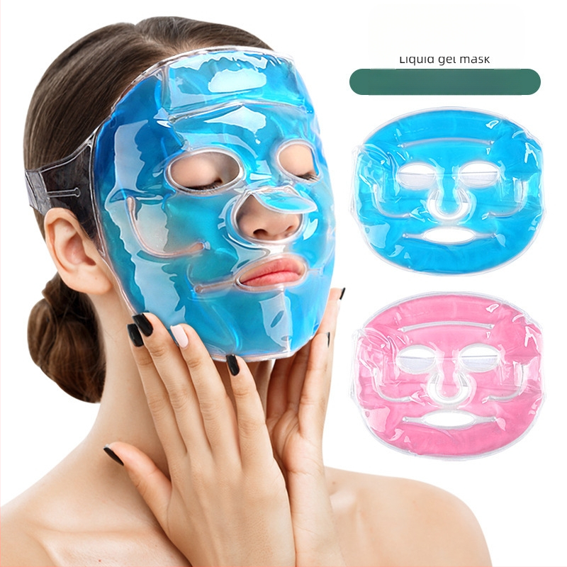 Ледена компресираща маска, гел мъниста, маска за очи, приложение за лице, торбичка с лед, фланелен охлаждащ фланелен стикер за следоперативно възстановяване, многократна употреба на торбичка с лед