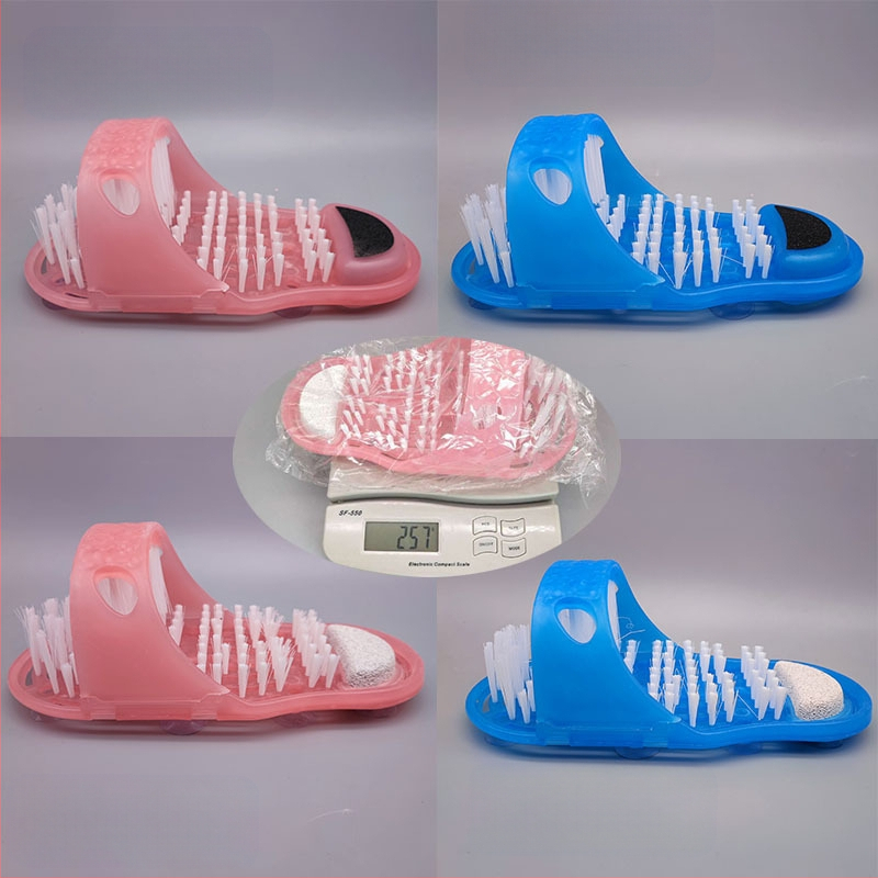 Zilas slinkas pēdu berzēšanas kurpes Vannas istabas pēdu mazgāšana Masāžas čības Vulkāniskais akmens Pēdu slīpēšanas akmens Čību birste