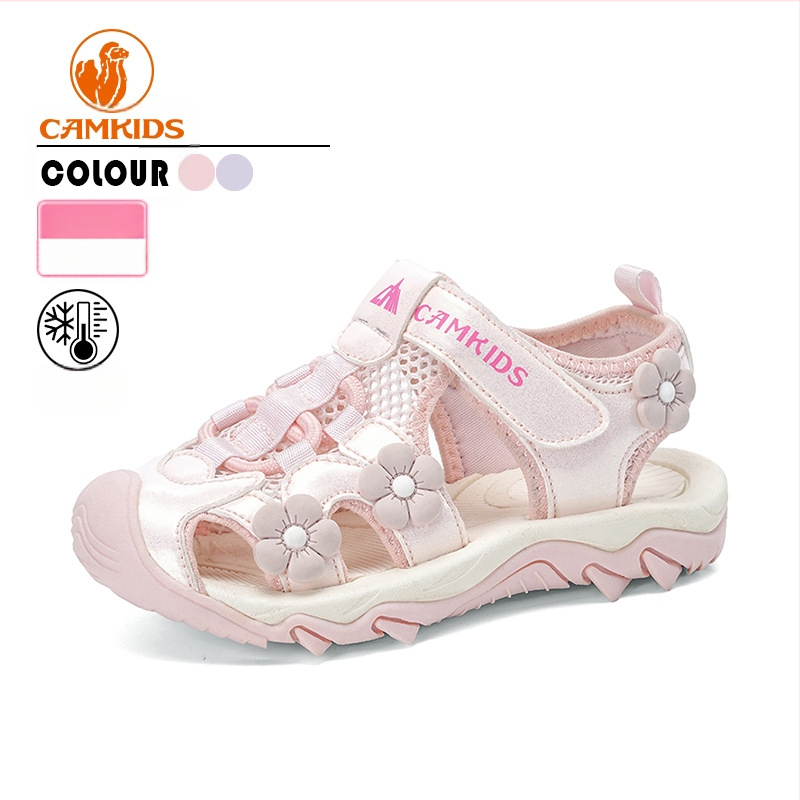 CAMKIDS meiteņu sandales vasaras jaunpienācējiem zēnu neslīdoši princeses lieliem bērniem ar mīkstu zoli bērnu sporta apavi