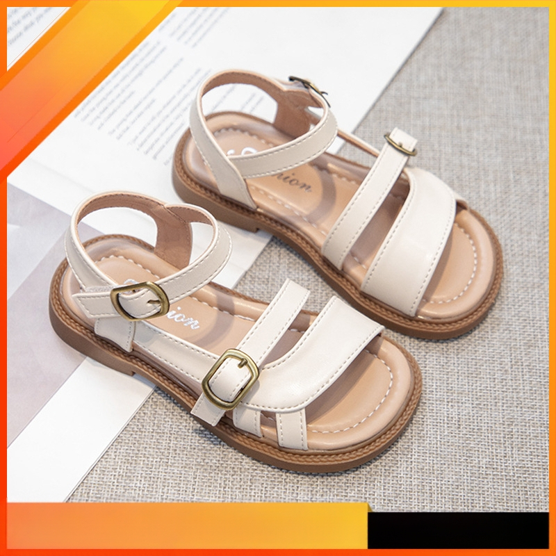 Meiteņu sandales 2025. gada vasaras jauni ikdienas bērnu apavi Bērnu mīkstās zoles romiešu princeses apavi studentu pludmales apavi