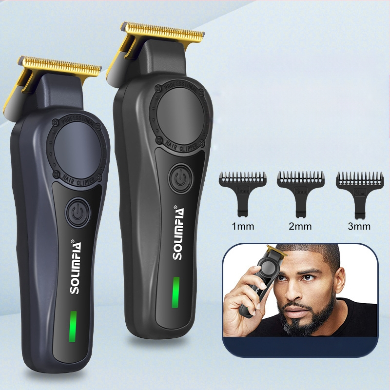 SOLIMPIA Vintage matu griezējs vīriešu skuveklis elektriskais griezējs USB uzlādējams matu salona eļļas galvas griešanas griezējs