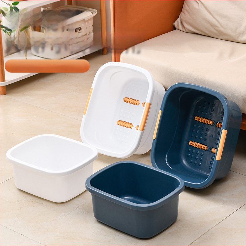 Kibiras pėdų voniai, specialus kibiras pėdų voniai virš blauzdų, namų izoliacija, masažas, kibiras pėdų voniai su dangčiu, plastikinis sustorinimas