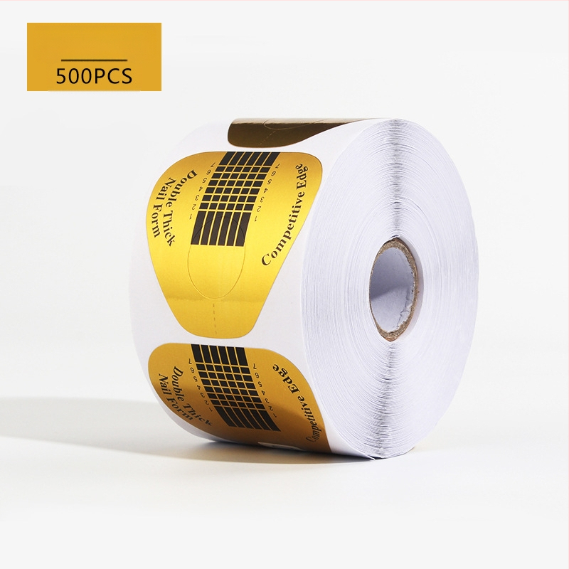 Nagų dailės popieriaus laikiklis pasagos formos stačiakampis fototerapijos šarvų krištolo priauginimo auksinis nagų laikiklis 500 fototerapijos klijų pirštų laikiklis