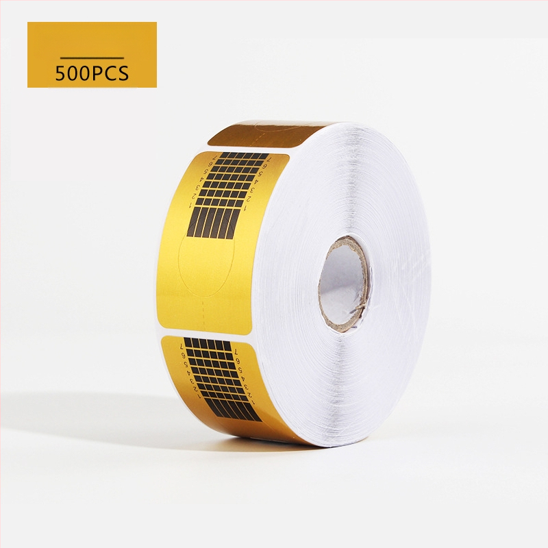 Nagų dailės popieriaus laikiklis pasagos formos stačiakampis fototerapijos šarvų krištolo priauginimo auksinis nagų laikiklis 500 fototerapijos klijų pirštų laikiklis