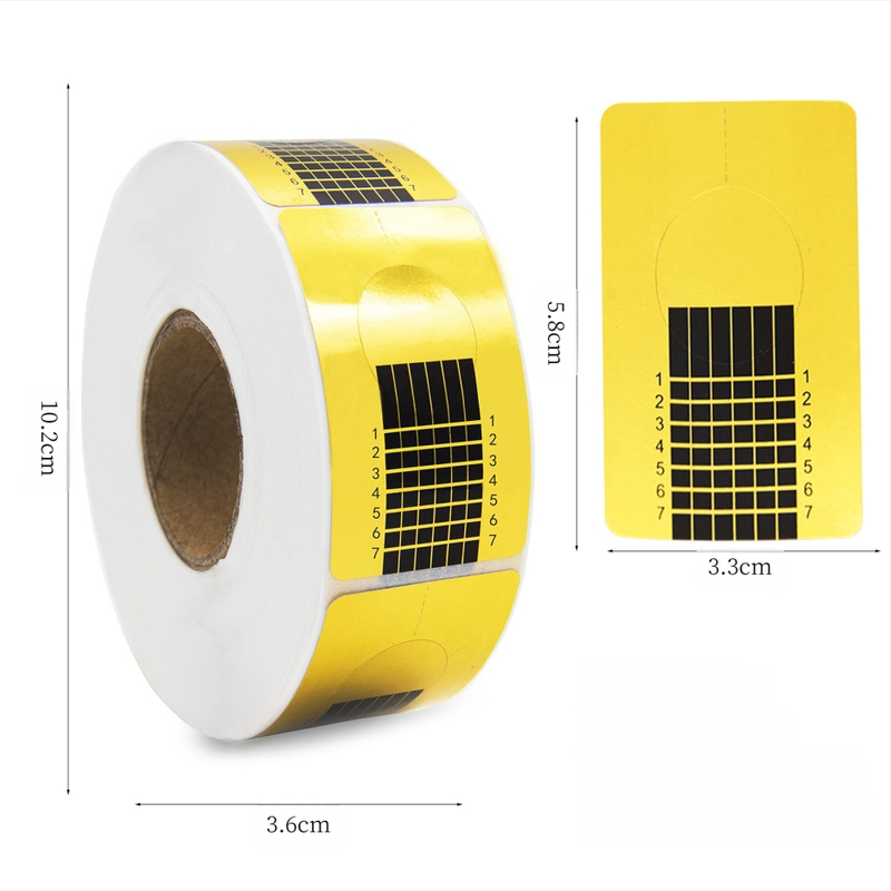 Manikiūro įrankiai Auksinio pasagos formos kvadratinis prailginimo dėklas Krištolinių fototerapijos klijų nagų priauginimo popierinis dėklas Didmeninė prekyba