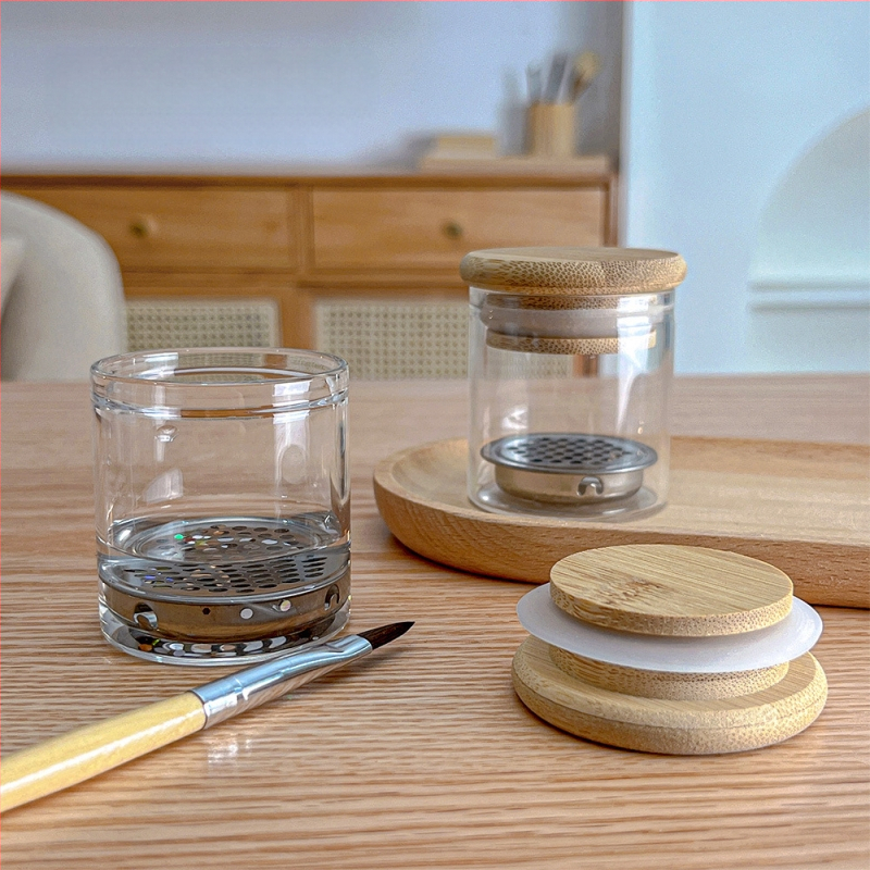 Naujas nagų plovimo rašiklio puodelis su filtro dangteliu, krištolinis puodelis, nagų lako rašiklio valymo, plovimo rašiklis, specialūs įrankiai, didmeninė prekyba