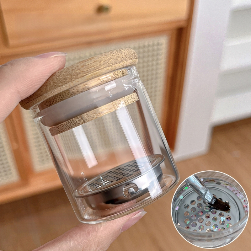 Naujas nagų plovimo rašiklio puodelis su filtro dangteliu, krištolinis puodelis, nagų lako rašiklio valymo, plovimo rašiklis, specialūs įrankiai, didmeninė prekyba