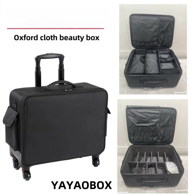 Didelės talpos aukščio profesionalus traukimo strypo krepšys Profesionalus tatuiruočių kosmetikos dėklas Makiažas Blakstienų nagų grožio įrankiai Sandėliavimas