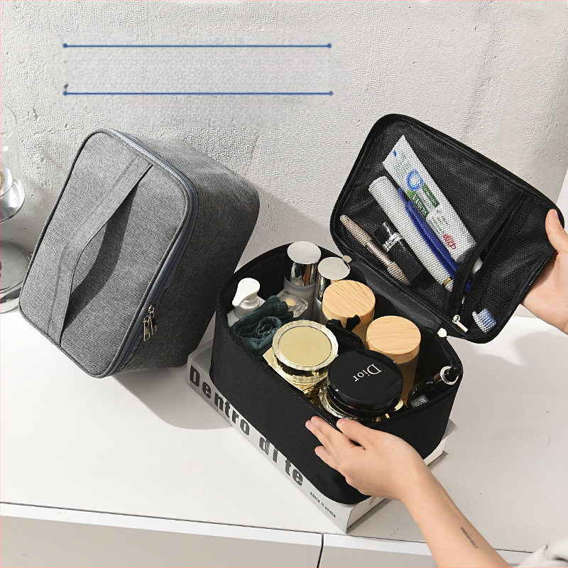 Naujas kelioninis nešiojamas didelės talpos kosmetikos krepšys, atsparus vandeniui, atsparus dilimui, nešiojamas paprastas laikymo krepšys