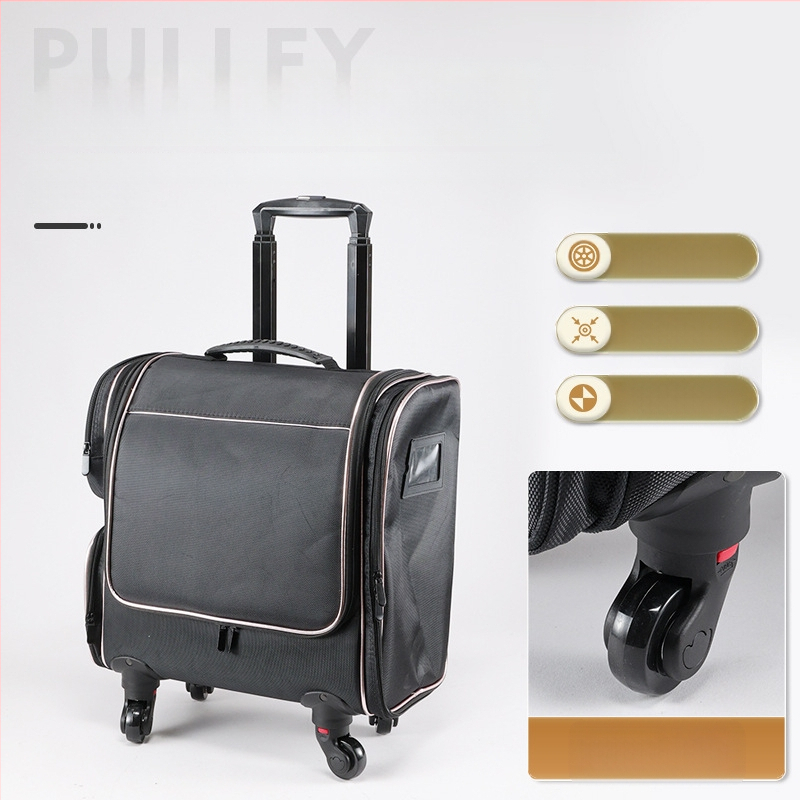 Ištraukiamo strypo kosmetikos krepšys makiažo meistrui Oksfordo audinio ištraukiamo strypo kosmetikos dėklas didelės talpos nešiojamas tatuiruočių nagų dailės makiažo laikymo dėklas