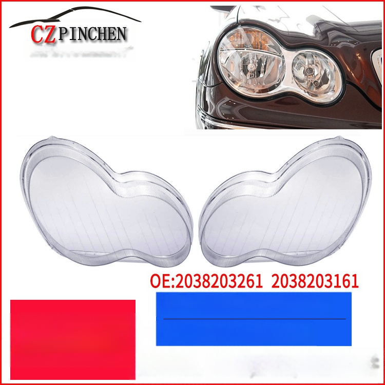 Tinka Mercedes-Benz 01-07 C klasės W203 W209 priekinių žibintų dangteliams, priekinių žibintų kaukėms, priekinių žibintų dangtelių priedai