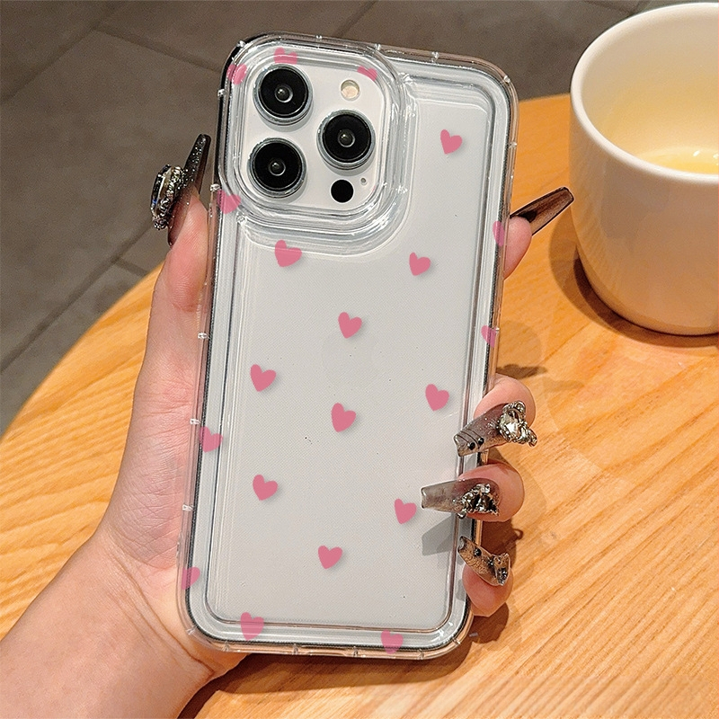 Pilnekrāna mazs mīlestība pret Apple 15 mobilā tālruņa maciņu iphone14promax pretkritienu mīkstas gumijas 13/12/11 gaisa spilvens