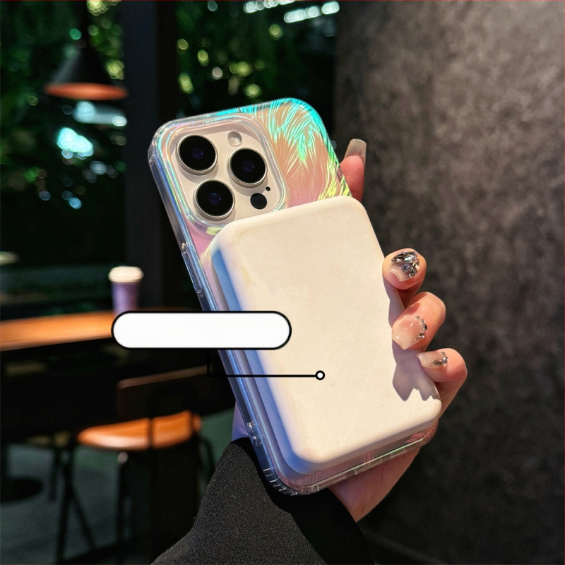 Krāsaina spalvu dzija, kas piemērota Apple 17 mobilā tālruņa maciņam, gradienta krāsa, iPhone 16 magnētiskais maciņš, 16E, aizsargājošs pārvalks, pārrobežu pārklājums