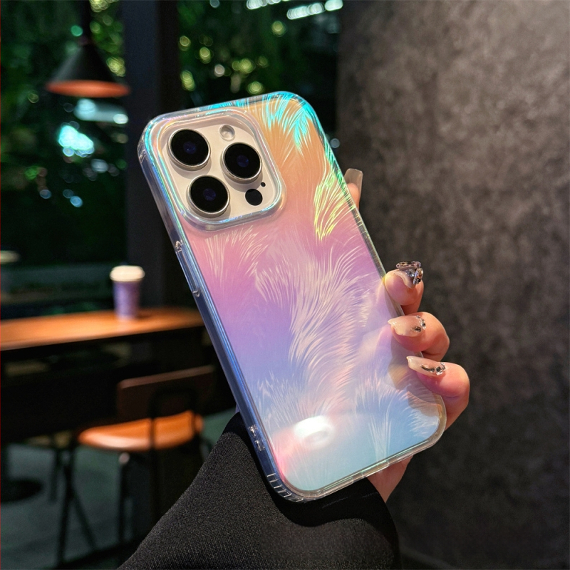 Krāsaina spalvu dzija, kas piemērota Apple 17 mobilā tālruņa maciņam, gradienta krāsa, iPhone 16 magnētiskais maciņš, 16E, aizsargājošs pārvalks, pārrobežu pārklājums