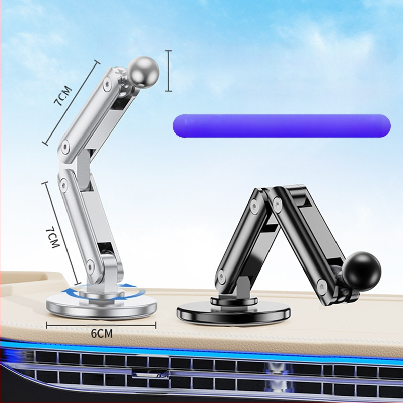 17 mm universalus rutulinis laikiklis automobiliui, lipnus sulankstomas prailginimas, metalinis aliuminio lydinio, reguliuojamas