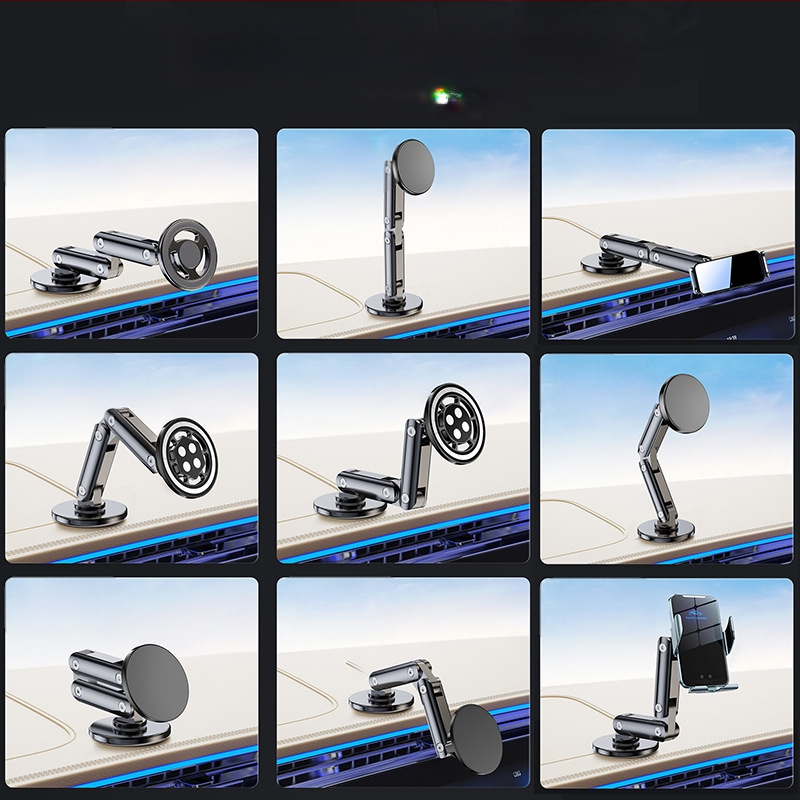 17 mm universalus rutulinis laikiklis automobiliui, lipnus sulankstomas prailginimas, metalinis aliuminio lydinio, reguliuojamas