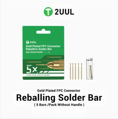 Комплект игли за запояване 2Uul с вграден държач, чиста мед, позлатена, бързо калайдисване и калайдисване, комплект дръжки от леки въглеродни влакна