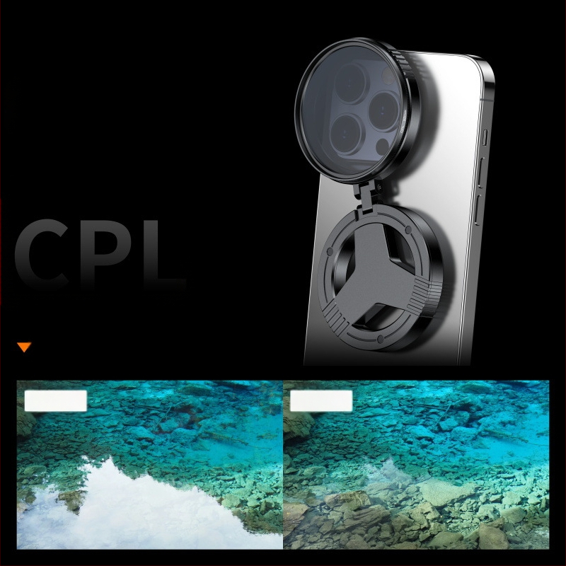 [„Tik Tok Hot Style“] Mobiliojo telefono magnetinis poliarizatorius. Specialus 52 mm fotografijos filtras, skirtas aukštos raiškos profesionaliems Cpl Bias fotografuoti.