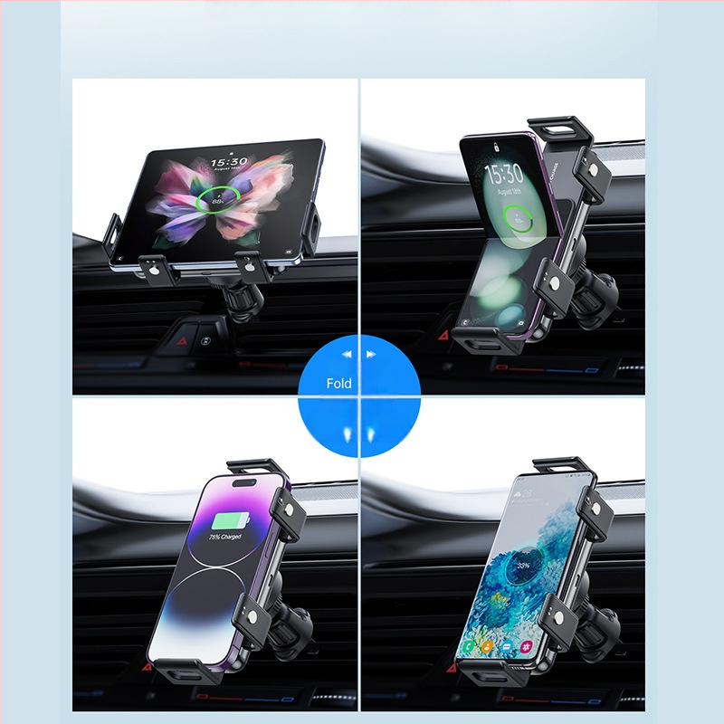 Uus KC sertifitseeritud Zfoldableflip auto juhtmevaba laadija sobib Samsungi kokkupandava ekraaniga mobiiltelefonihoidjale Ce