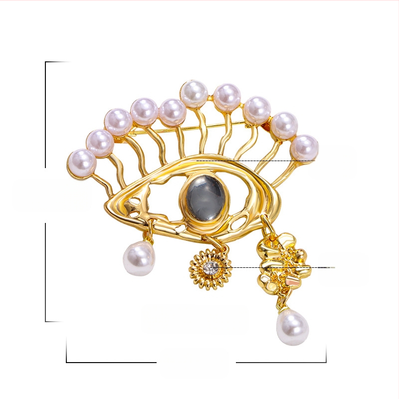 Висулка брошка с око на дявола, висок клас, дамски преувеличен корсаж с око на Херус, млечен чай, сестра, същата брошка