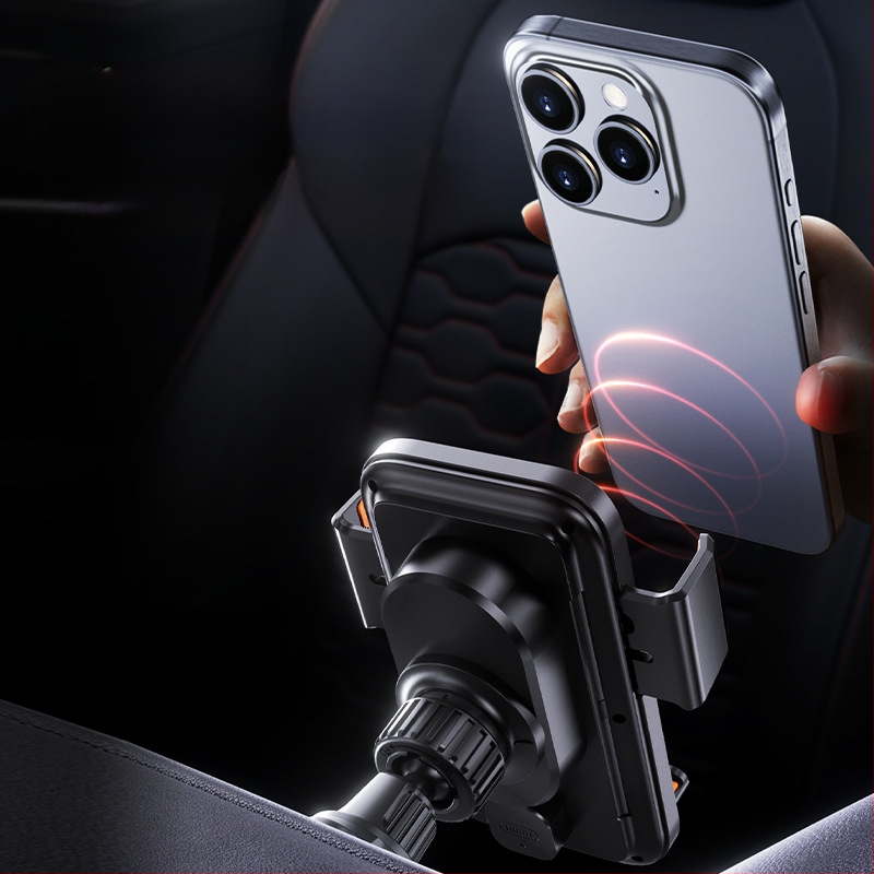 Automobilinis mobiliojo telefono laikiklis su navigacija, oro išleidimo anga, elektrinis, besisukantis, magnetinis, belaidis automobilio įkroviklis