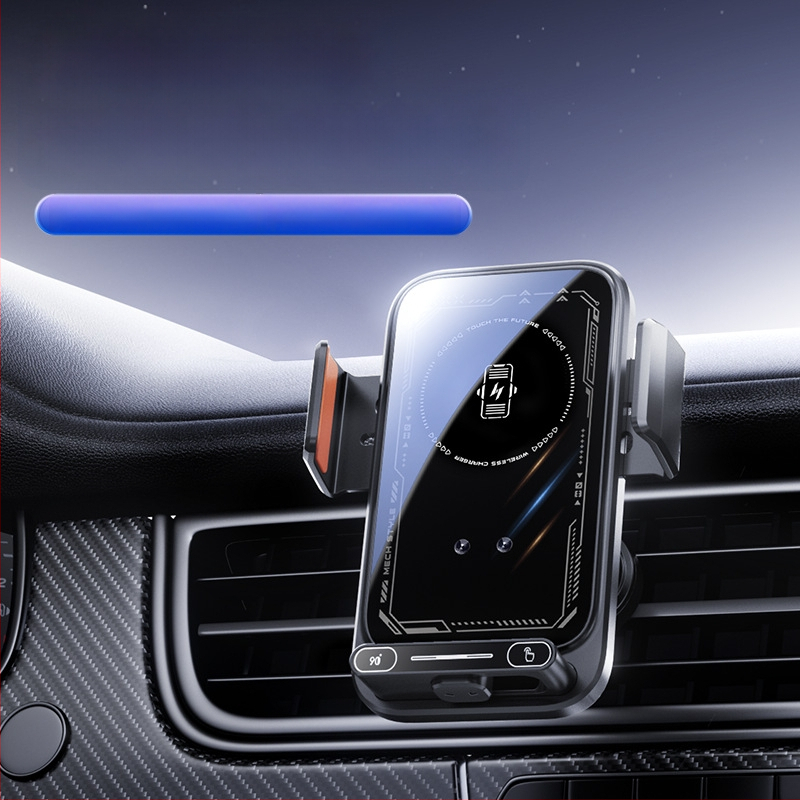 Automobilinis mobiliojo telefono laikiklis su navigacija, oro išleidimo anga, elektrinis, besisukantis, magnetinis, belaidis automobilio įkroviklis