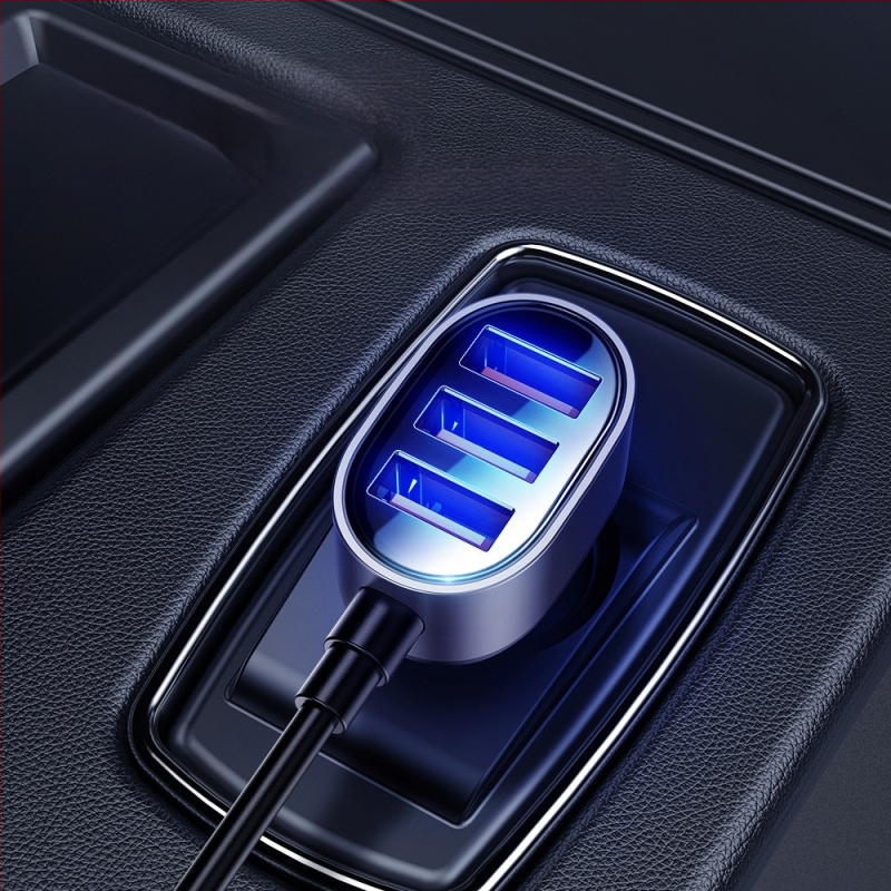 Popularni auto punjač za mobitele, pametni auto punjač s jednim povlačenjem i pet upaljača za cigarete, USB sučelje s linijskim auto punjačem, CE certifikat