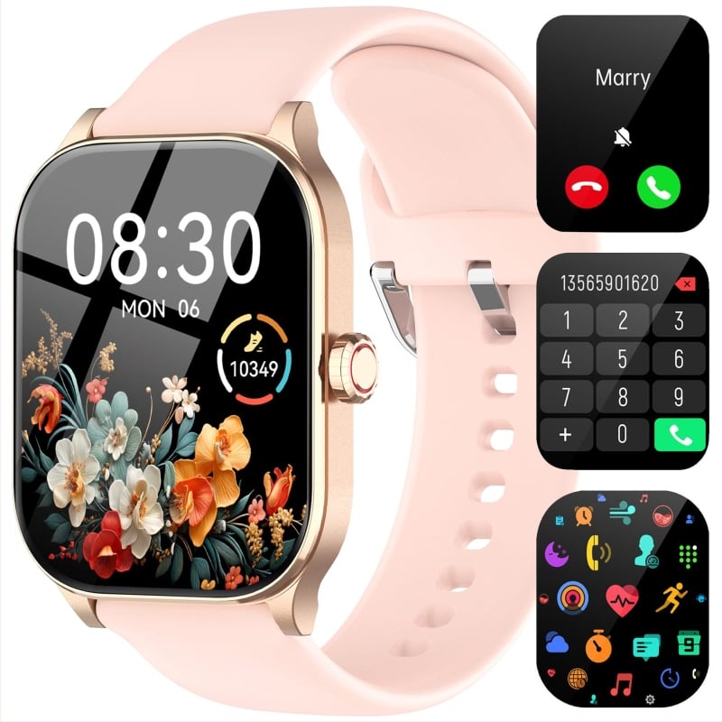 Užsienio prekybos karšto pardavimo madingas išmanusis laikrodis vyrams ir moterims „Bluetooth“ skambučiams, širdies ritmo, miego, sveikatos stebėjimo, mankštos laikrodis