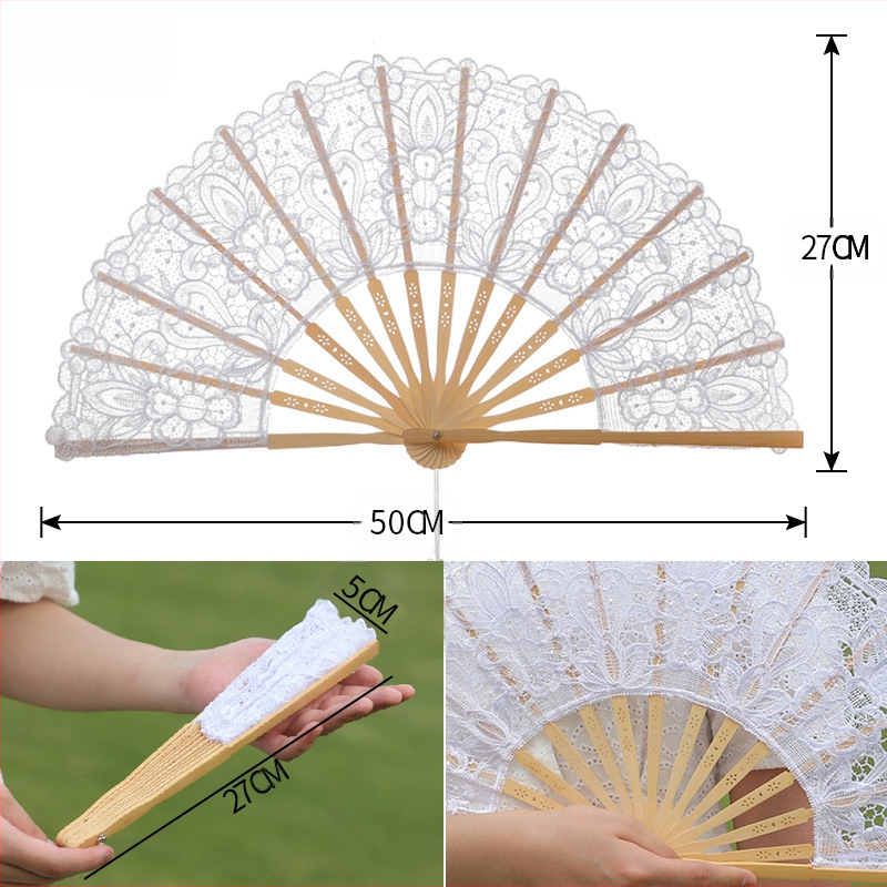 Europietiško stiliaus retro nėrinių nėrinių vėduoklės rūmų tuščiaviduriai siuvinėjimo vėduoklės šokių spektaklis bambuko vėduoklė vestuvių studijos šaudymo rekvizitai