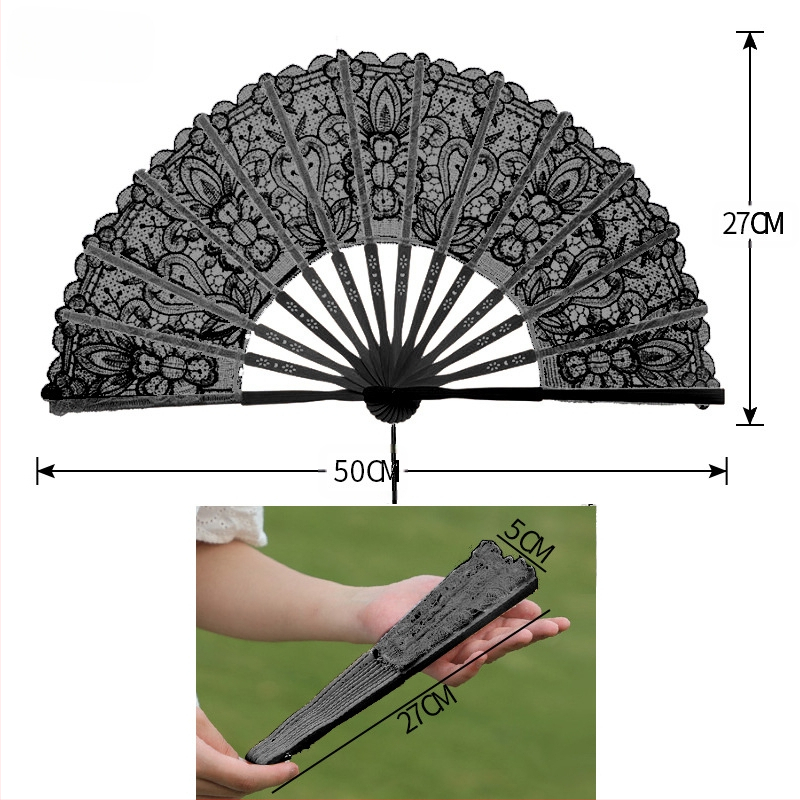 Europietiško stiliaus retro nėrinių nėrinių vėduoklės rūmų tuščiaviduriai siuvinėjimo vėduoklės šokių spektaklis bambuko vėduoklė vestuvių studijos šaudymo rekvizitai